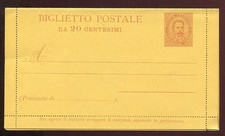 ITALY  REGNO 1889 BIGLIETTO