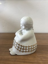 Statuina Bambina Porcellane CATTIN Bassano Oro Zecchino Made In Italy