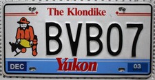 Canada targa Yukon targa auto Canada License Plate THE KLONDIKE