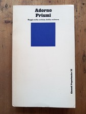 THEODOR W.ADORNO - PRISMI- EINAUDI Paperbacks n. 32 - 1972