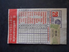 SCHEDINA TOTOCALCIO N°29 DEL