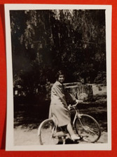 PHOTO FOTO RAGAZZINA SU BICI  1930 - 40 C. ( F 26 )