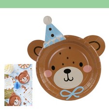 Teddy Bear Orso Orsetto Piatti Battesimo Primo Compleanno 6pz 12733