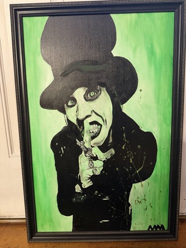Marilyn manson oil - manson, painting