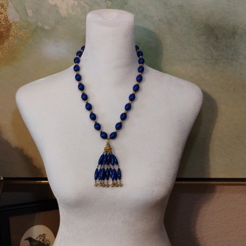 Collana corona trifari perline - collana,