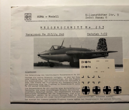 Decals istruzioni - 1/72, decals/istruzioni