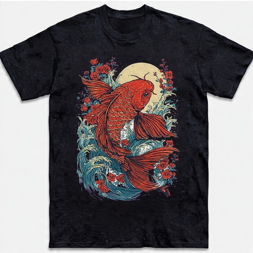 Shirt giapponese koi fish - t-shirt,