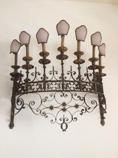 applique in ferro battuto a sette luci misure 90x60cm