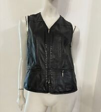 Gilet nero in vera pelle - REAL LEATHER - Tg IT 42