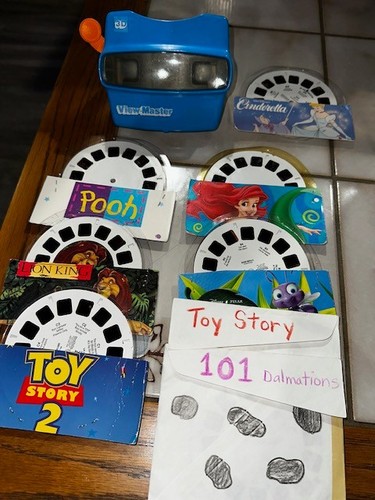 Vintage blu view master - blu, 3d