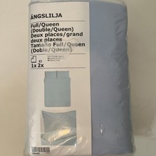 Copripiumino e federe IKEA ANGSLILJA blu chiaro bambino matrimoniale/regina nuovo