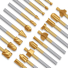 20 Punte HSS Legno Ø3mm – Set Frese Intaglio, Cutter Router Utensile Rotante