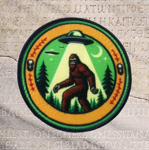 Bigfoot ufo patch iron - bigfoot,