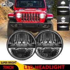 2 fari led 7 pollici rotondi