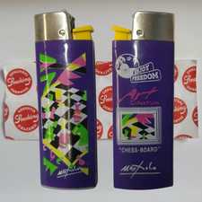 ACCENDINI SMOKING ENJOY FREEDOM UGO NESPOLO SERIE ART COLLECTION 2009 SCACCHIERA