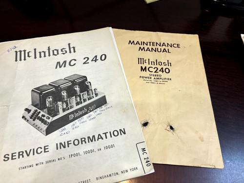 Mcintosh 240 1p1001 100d1 - mcintosh, mc-240