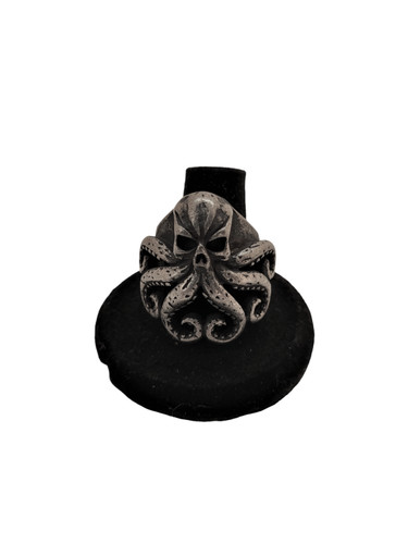 Anello teschio polpo cthulhu - teschio,