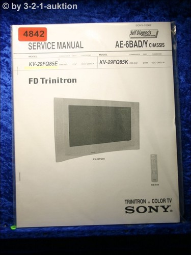 Sony manuale servizio kv - manuale,