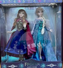 Disney Edizione Limitata 17 Pollici Frozen Anna & Elsa 10° Anniversario Bambola Set MISB