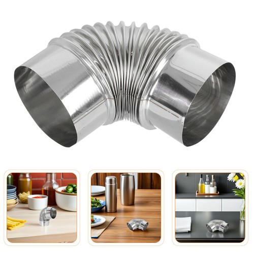 Tubo stufa acciaio inox 6 - acciaio, pz