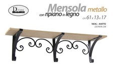 Mensola parete metallo nero - da,
