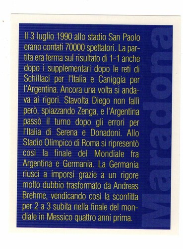 Sticker maradona preziosi - maradona,