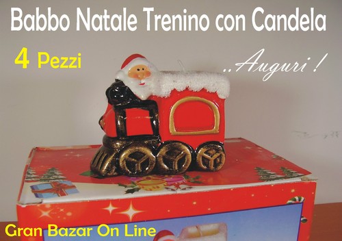 Babbo natale candela trenino - babbo,