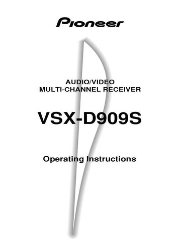 Pioneer vsx d909 ricevitore - vsx-d909,