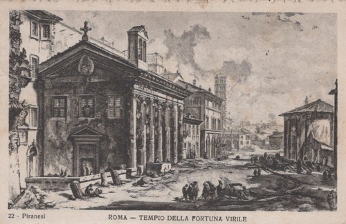 Cartolina roma lazio tempio - cartolina,