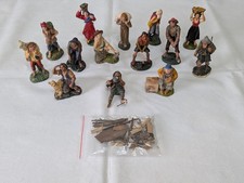 LOTTO PERSONAGGI PRESEPE IN PASTA CHIALÙ CONFALONIERI NARDI CAMI VINTAGE NATALE