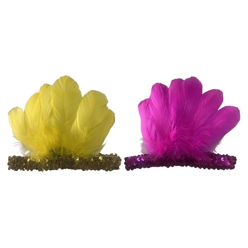 Fascia per capelli con - , piume