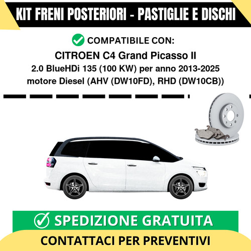 Kit freni posteriori - freni, per