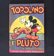 TOPOLINO E PLUTO - Mondadori 1938 - Libri Disney Anteguerra. Leggi Descrizione 