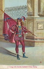 CARTOLINA DI SIENA ,I 17 PAGGI