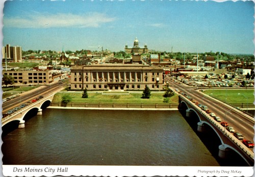 Des moines city hall cartolina - city,