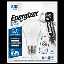 Energizer Smart E27 (ES) GLS-9W LED-Lampadina cambio colore-Alexa-Google-Siri