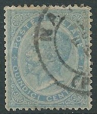 1863-65 REGNO USATO EFFIGIE 15 CENT TIRATURA LONDRA - S18-13