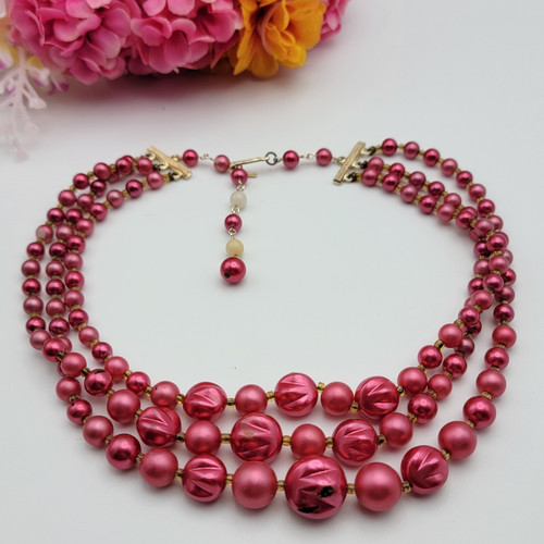 Collana perle finte tre - finte,