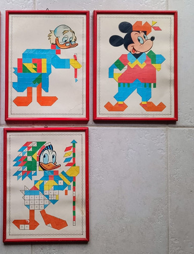 Set quadri vintage puzzle - set,