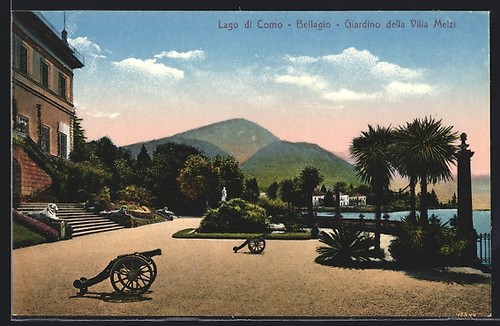 Cartolina bellagio lago - cartolina, di