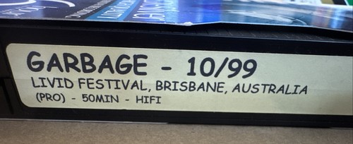 Garbage live vhs - vhs, 1999