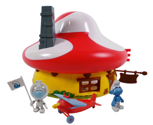 Casa dei puffi con - puffi, action