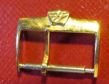 BREITLING - ULTRA RARE VINTAGE '50 GOLD COLOR BUCKLE 16 mm INSIDE - SWISS MADE