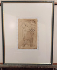 disegno originale di franz borghese  china su carta tinta