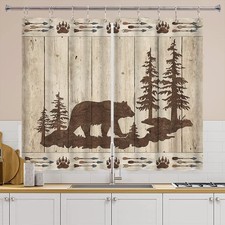 Bear Kitchen Curtains, Wild