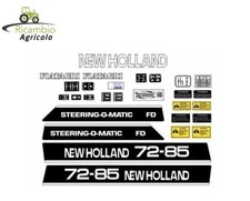 KIT ADESIVI DECALCOMANIE TRATTORE NEW HOLLAND 72 - 85