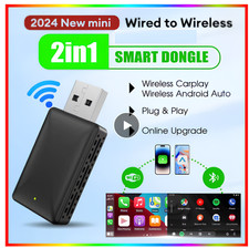 Adattatore 2in1 cablato a wireless CarPlay Android Auto per stereo per auto OEM