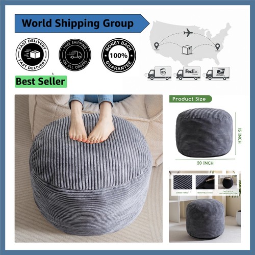 Modern dark grey pouf - grey,