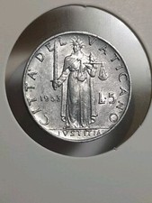VATICAN 5 LIRE 1953 "JUSTITIA"