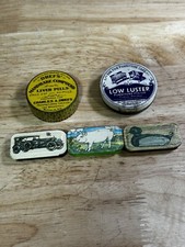 Lotto Vintage Lattine Pubblicitarie Fegato Farmacia Arredamento Maiale Anatra Auto Potpourri